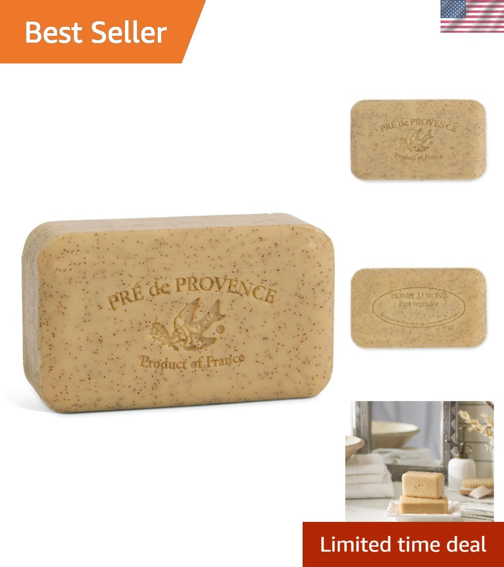 Artisanal 5.3oz Honey Almond Soap – Shea Butter Enrichment for Smooth Skin