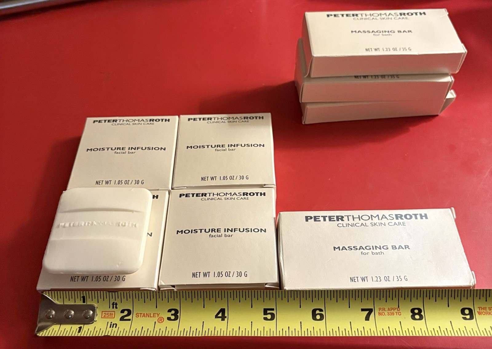 PETER THOMAS ROTH SOAP BAR MASSAGING BAR BATH & MOISTURE INFUSION FACIAL 8ct