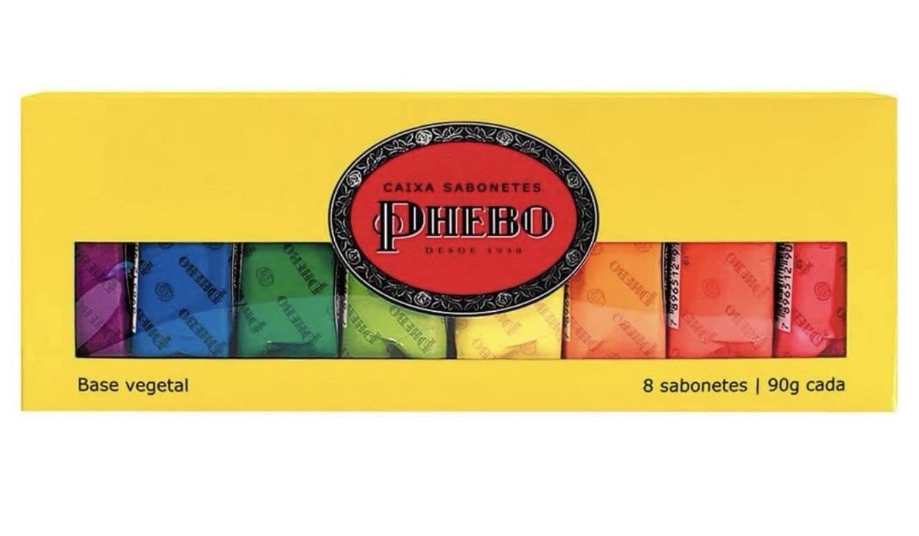 Phebo All Natural Vegetal Base Multicolor Assorted Soap Set 8 x 90g