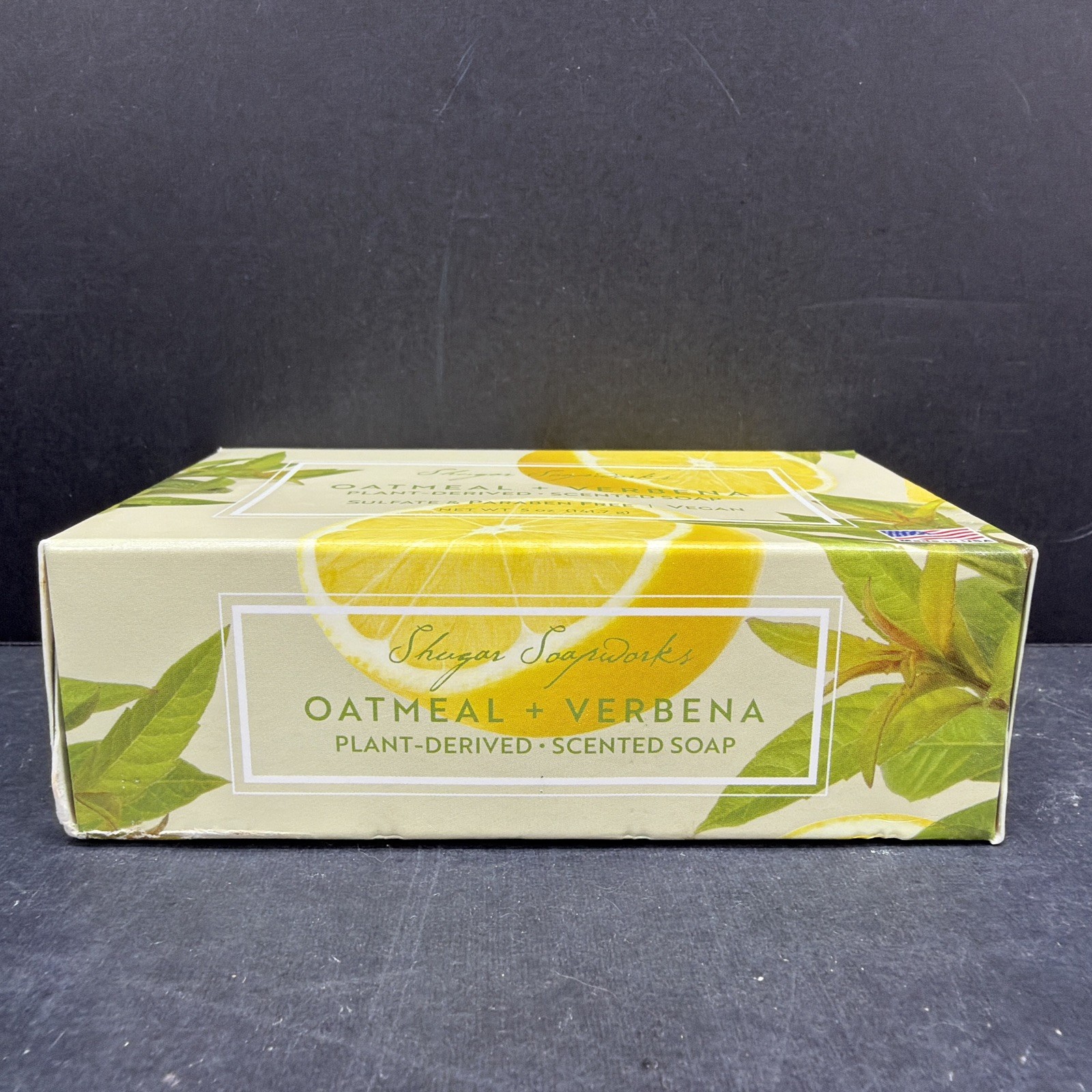 Shugar Soapworks Oatmeal Verbena Soap 5 Oz Vegan Lot of 5 New Sealed