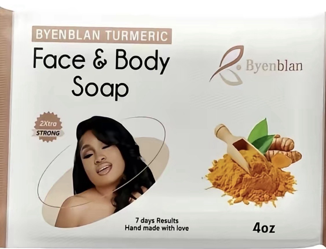 3PCS Turmeric Soap Byenblan – Face & Body Bar for Smooth Glowing Skin