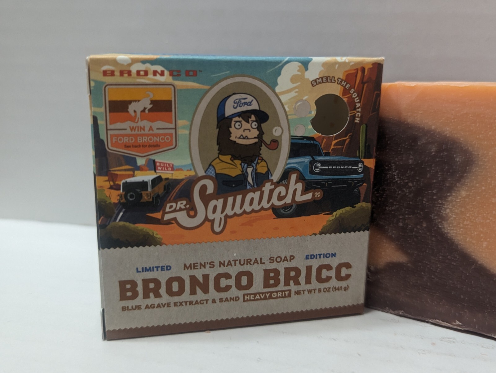 Bronco Bricc Heavy Grit Blue Agave Sand Dr. Squatch Limited Edition Soap 5oz Bar