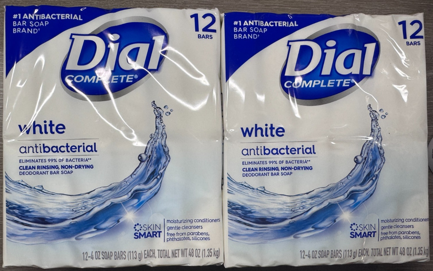 2PK Dial Antibacterial WHITE Soap DISCONTINUED 24 bars SEALED SEE INGREDIENTS