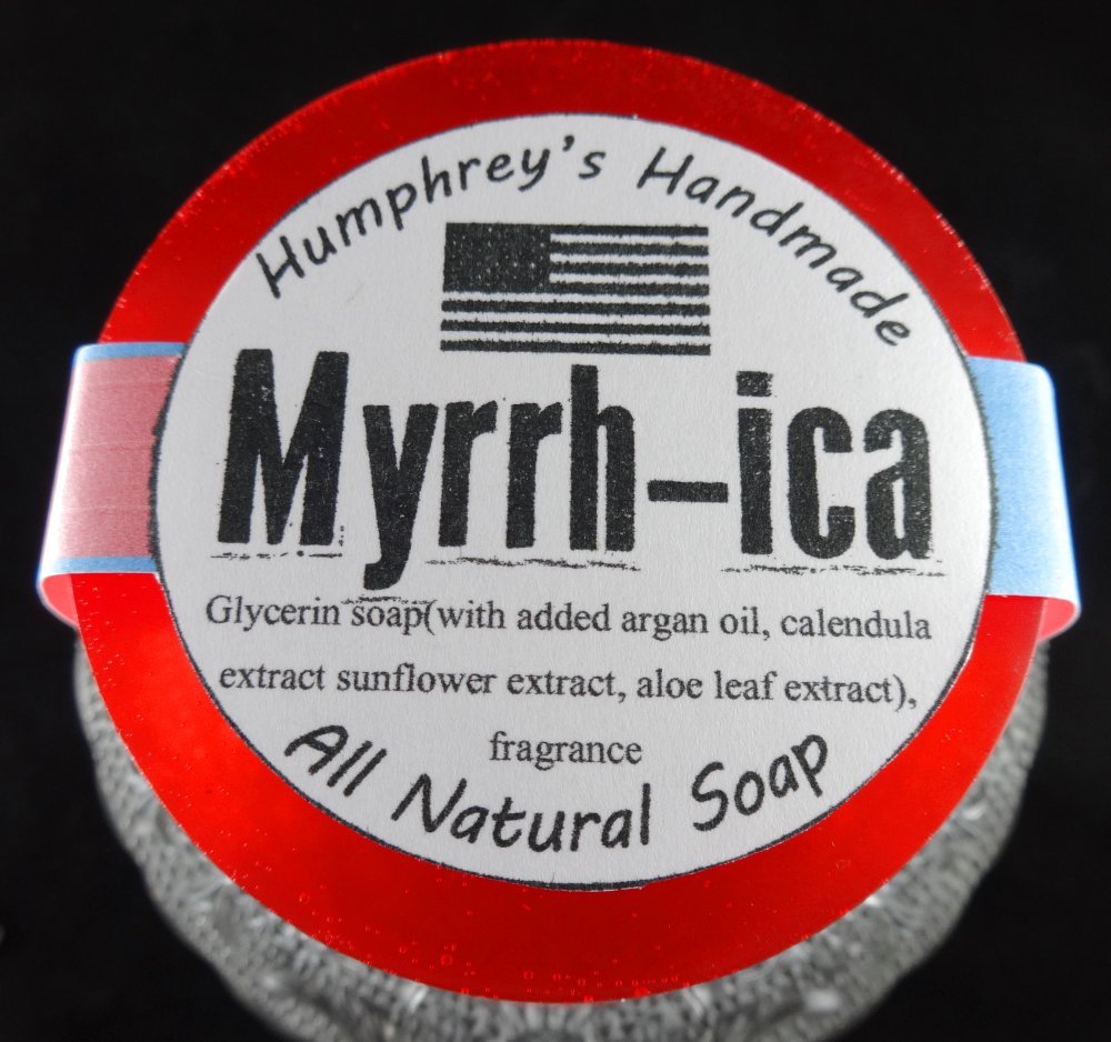 MYRRH-ICA Frankincense Myrrh Shave & Shampoo Soap Unisex Glycerin Bar Patriot