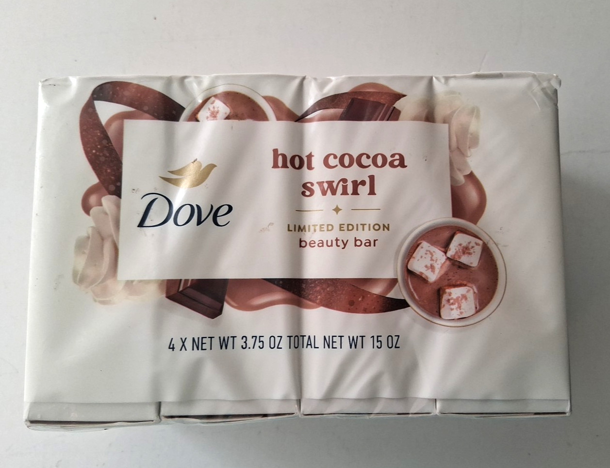 Dove Beauty Limited Edition Holiday Treat Bar Soaps – Hot Cocoa Swirl – 15oz/4pk