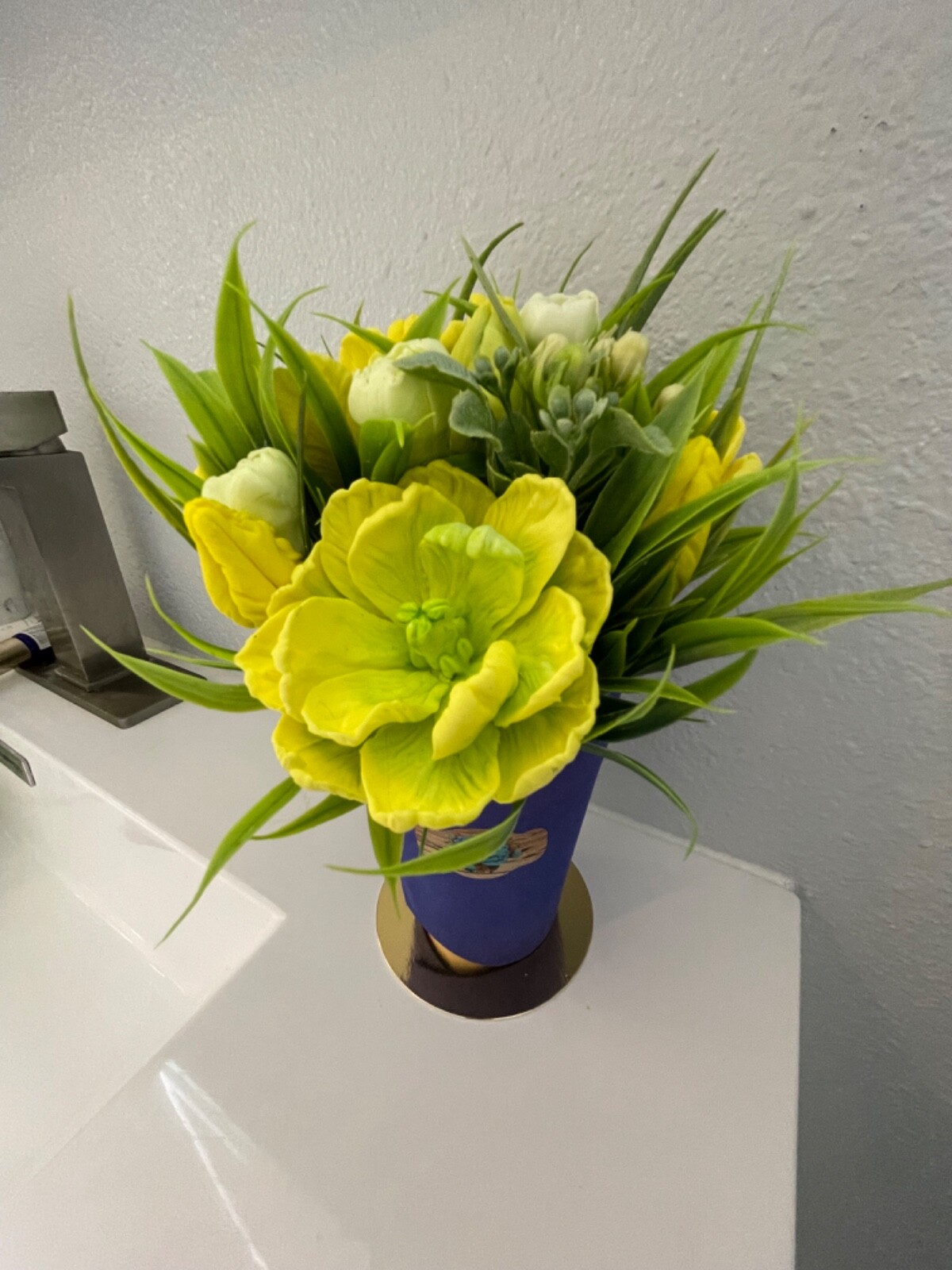 Hand made soap, soap flowers bouquet yellow tulips , soap hand made gift Ukraine