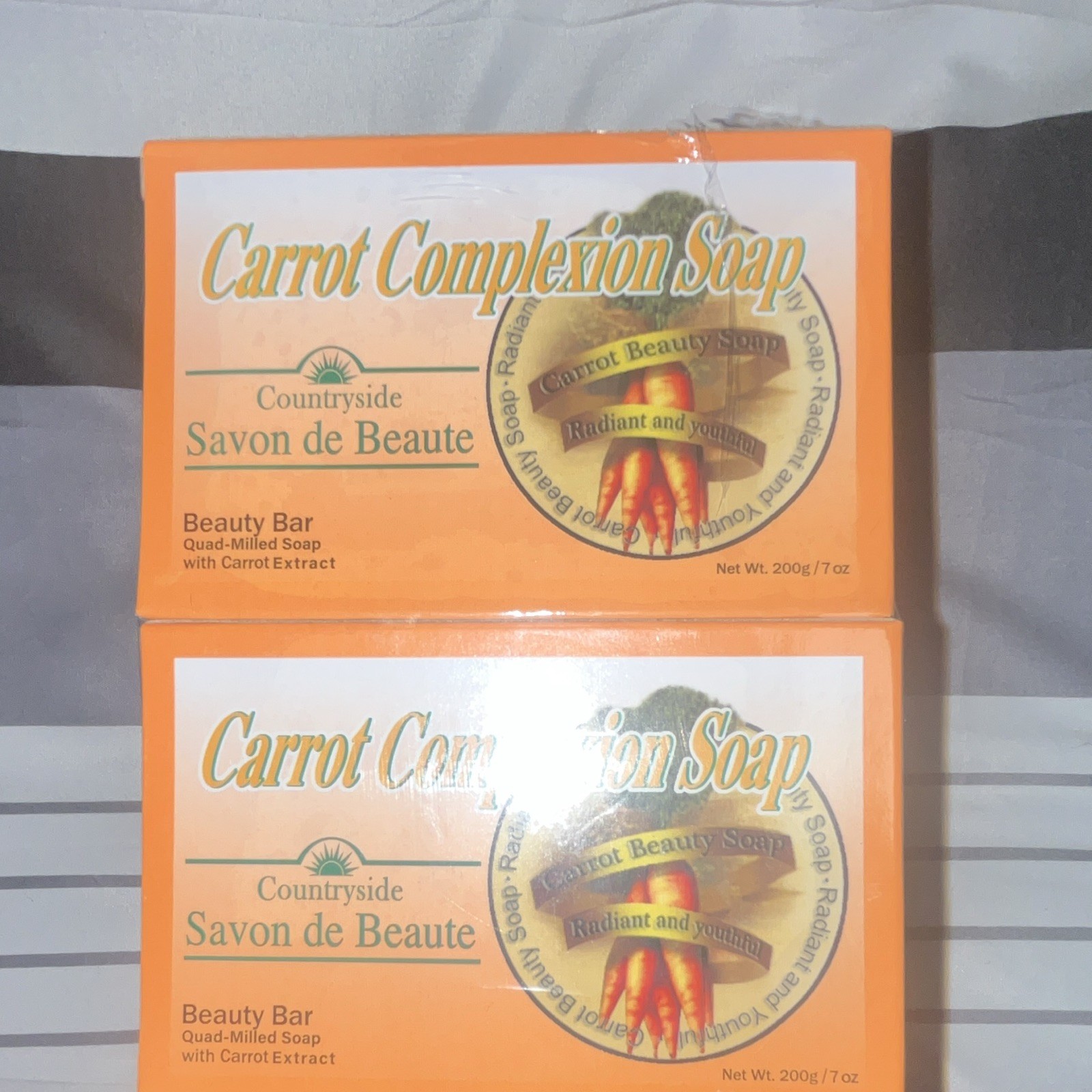 Countryside Savon de Beaute Carrot Beauty Bar 7 oz Multipack Paraben-Free