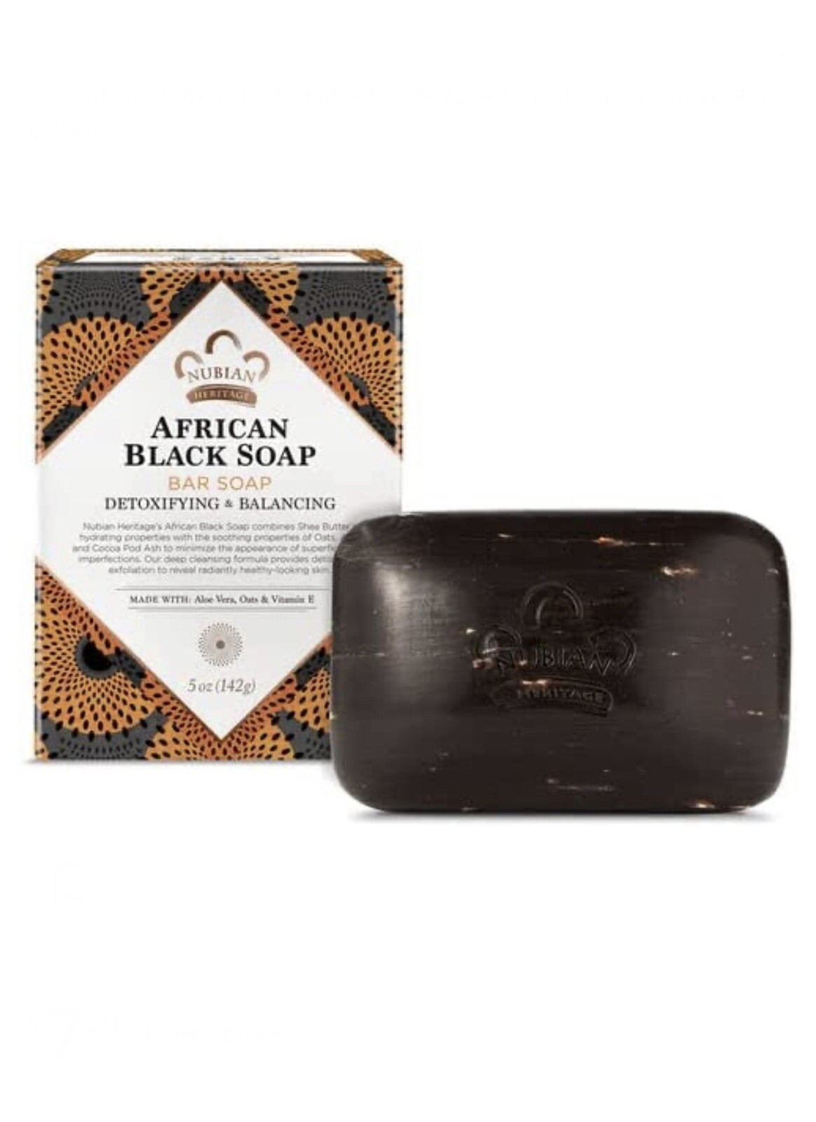 Nubian Heritage AFRICAN BLACK SOAP 5 oz – 141g