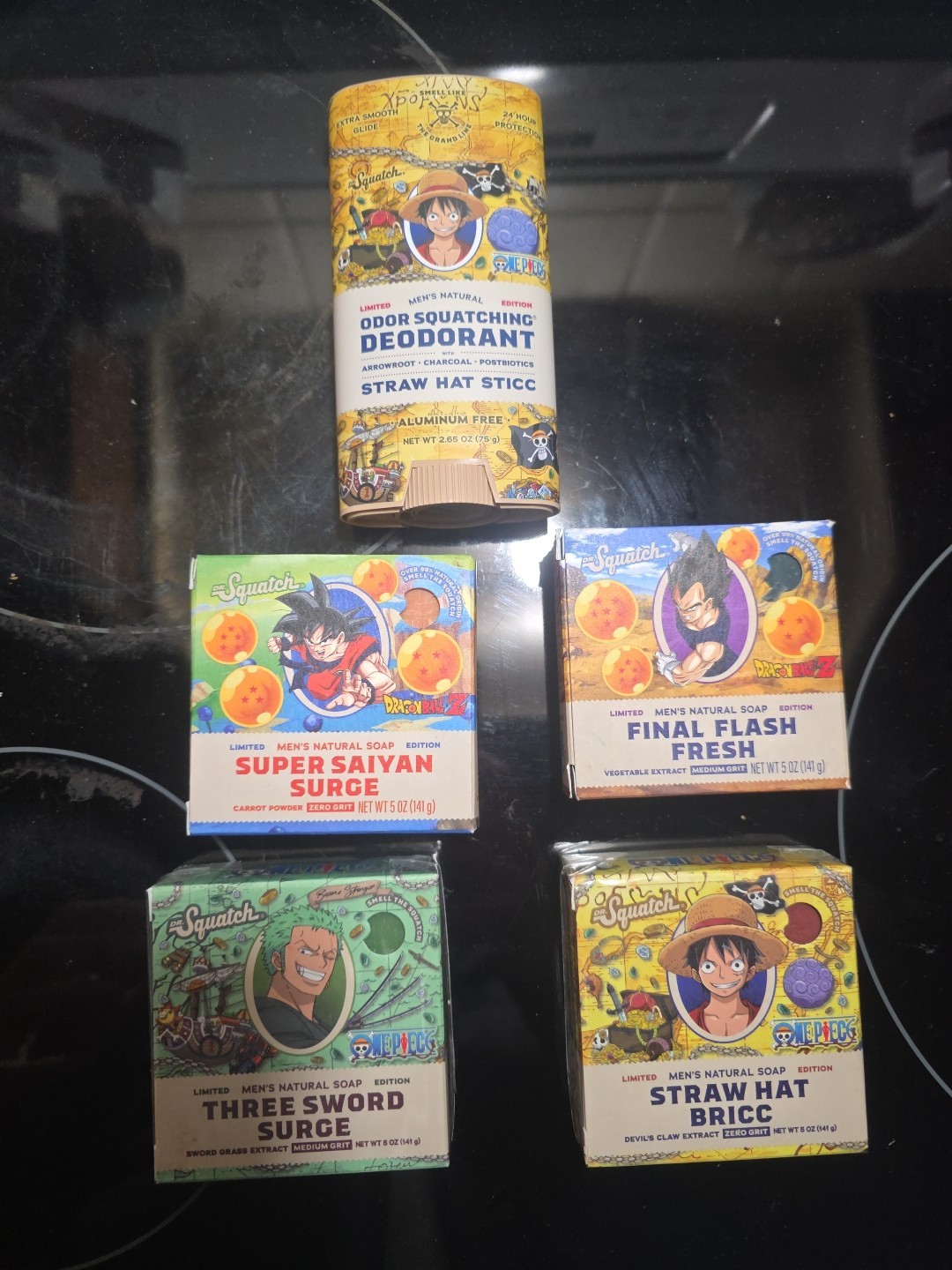 Dr. Squatch Anime Complete Collection! Dragon Ball Z And One Piece! Limited ED!