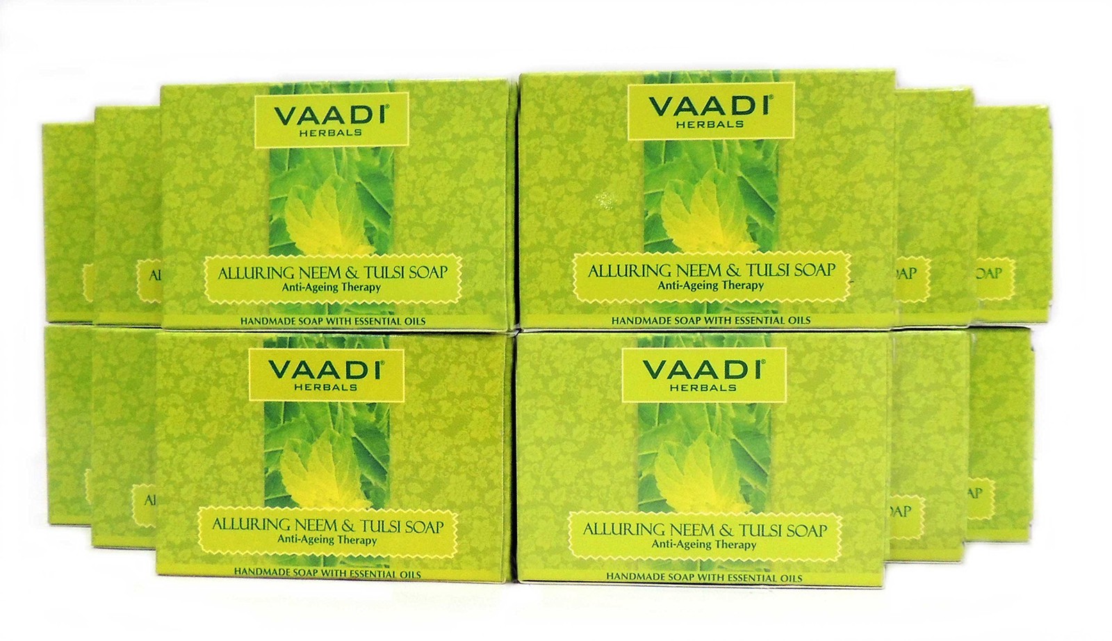 Neem Soap (Neem Tulsi Bar Soap) with Tea Tree Oil – ALL Natural – Each 2.65 O…