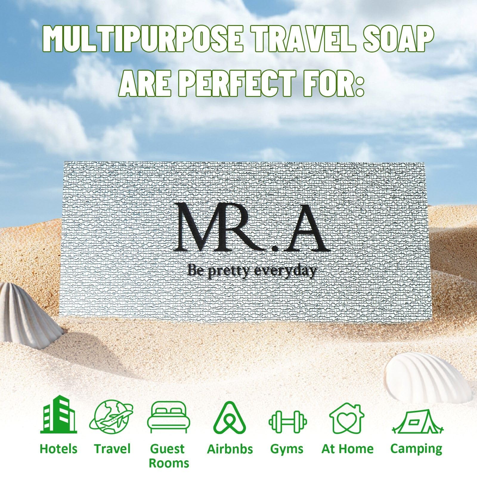 23Pcs Travel Size Soap Bars Individually Wrapped, Mini Olive Bar Soap Bulk Body