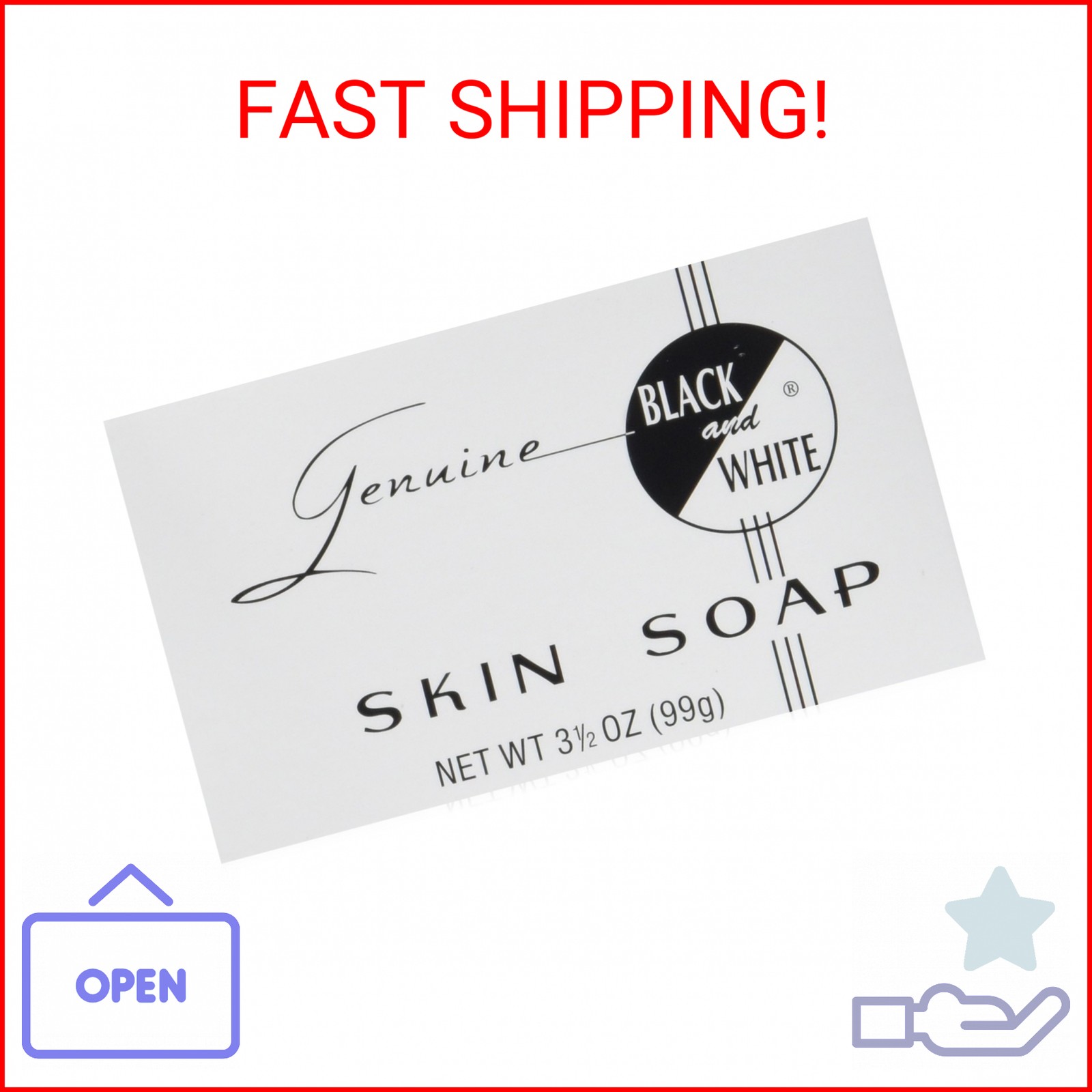 Black and White Skin Soap, 3.5 Ounce