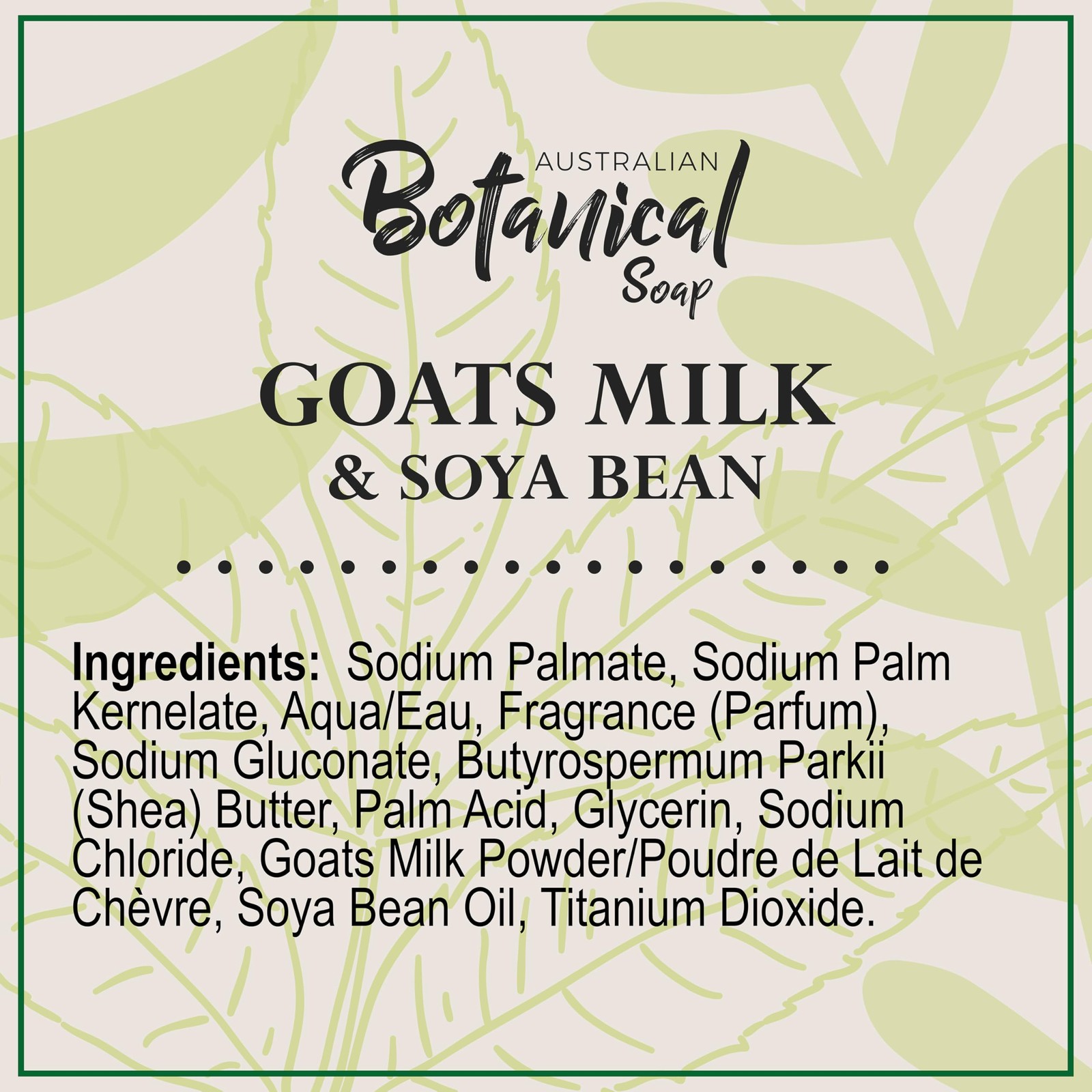 Australian Botanical Soap 6.6 OZ Pack of 8 Goat Milk Soap Bars with Soya