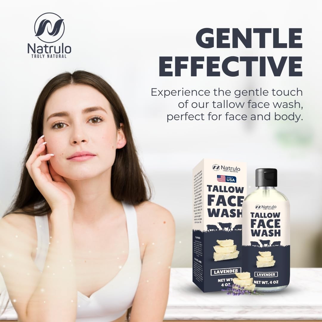 Beef Tallow Soap – All Natural Grass Fed Tallow Face Wash – Moisturizing, Exfoli