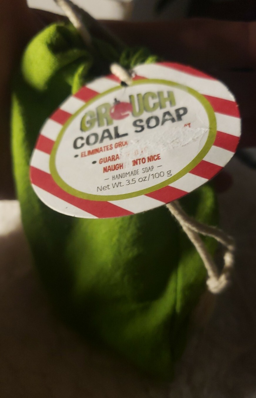 Giftcraft Grouch Bag of Coal Activated Charcoal Soap Gag Gift