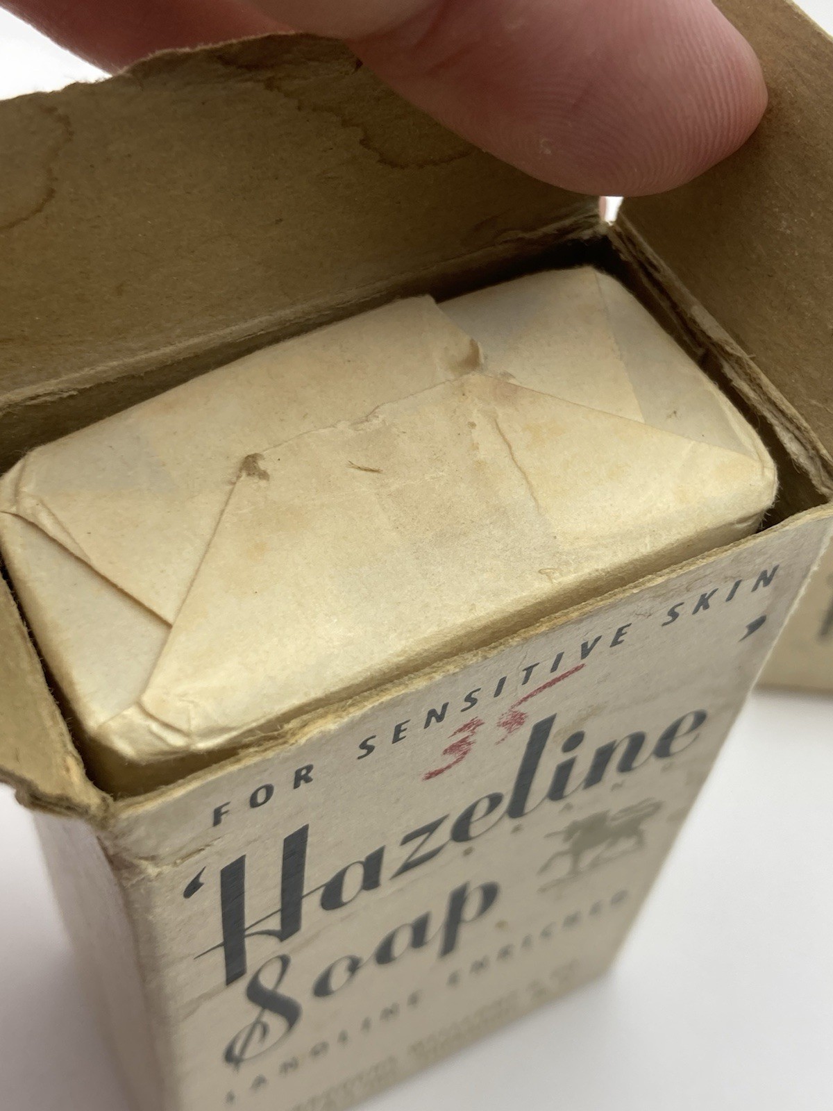 LOT of 2 – Vintage/Antique Hazeline Lanoline Soap Burroughs Wellcome & Co. NOS