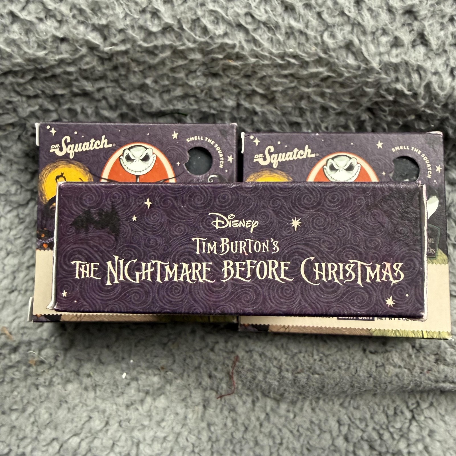 Dr. Squatch Skellington’s Suds Black Soap Nightmare Christmas 5oz Lot 3 Mens