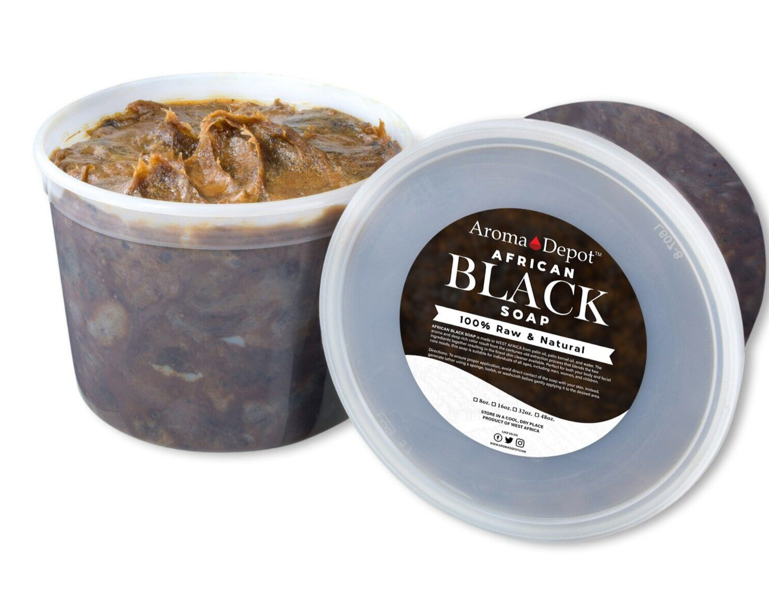 Raw African Black Soap Paste 4 lb. 100% Pure Natural Body Skin Face Wash Hair