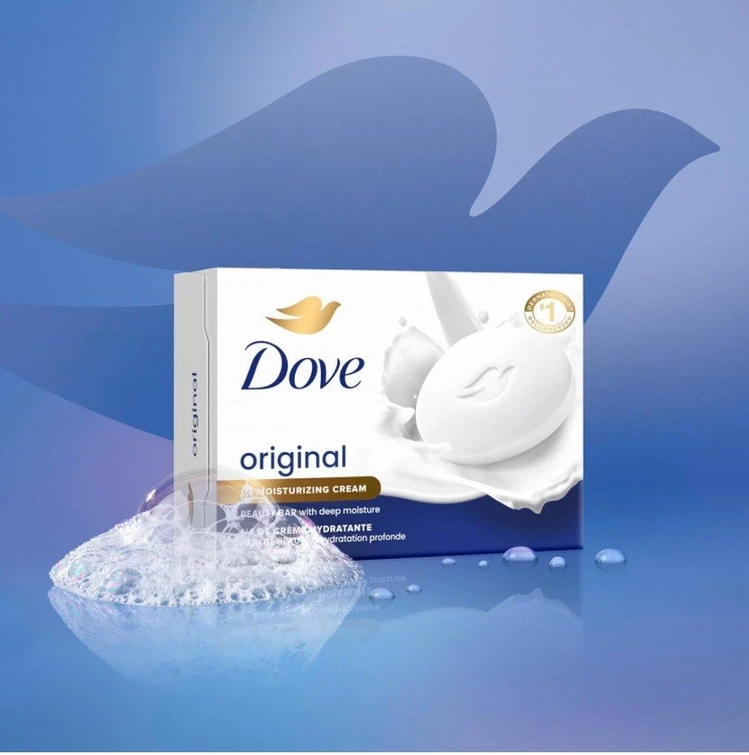 Dove Beauty Bar Soap Original with 1/4 Moisturizing Cream 3.75 oz – 4 PACK