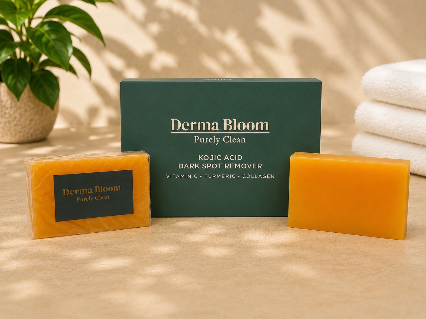 Kojic Acid Soap Dark Spot Acne Scar Remover Face & Body Vit C, Collagen (2 PACK)