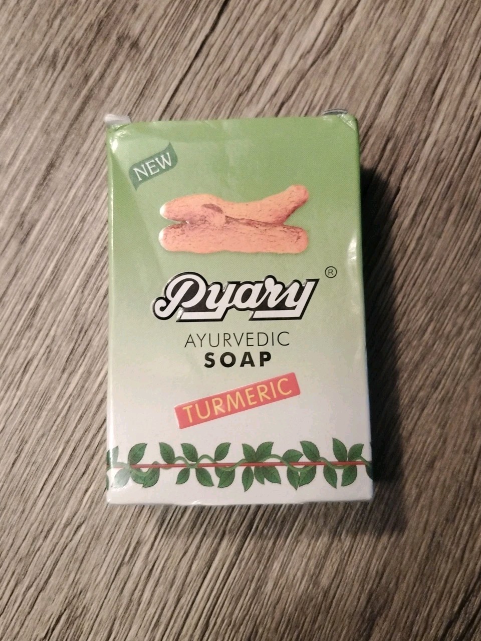 Pyary Ayurvedic Soap Turmeric Natural 100% Weight 75g Made In India Vegan (READ)