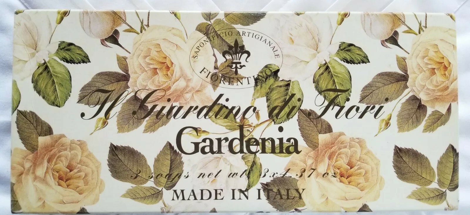 Saponificio Artigianale Fiorentine Gardenia Soaps 2 Bars Italy, 1 Other Bar