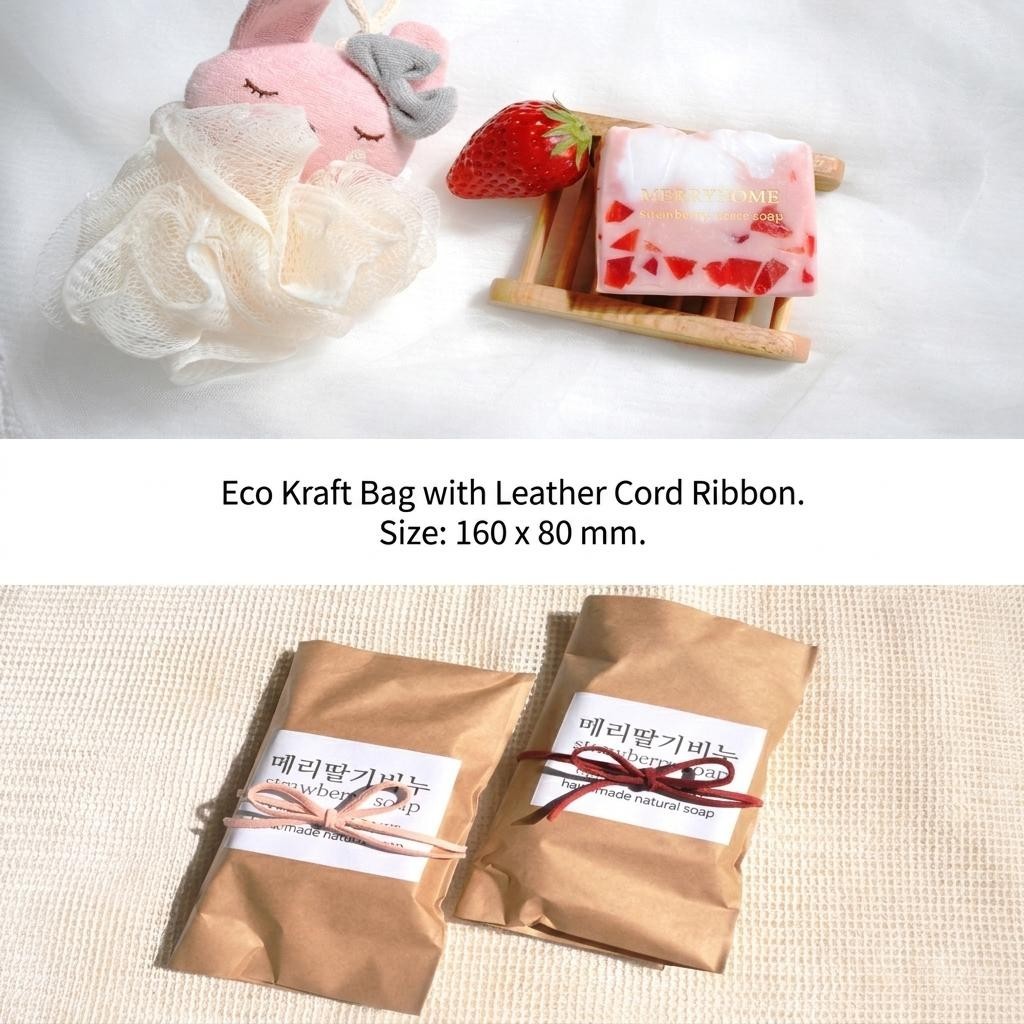 [K Beauty] Merry Home Strawberry Handmade Soap Vitamin C Milia 110g / 3.88 oz