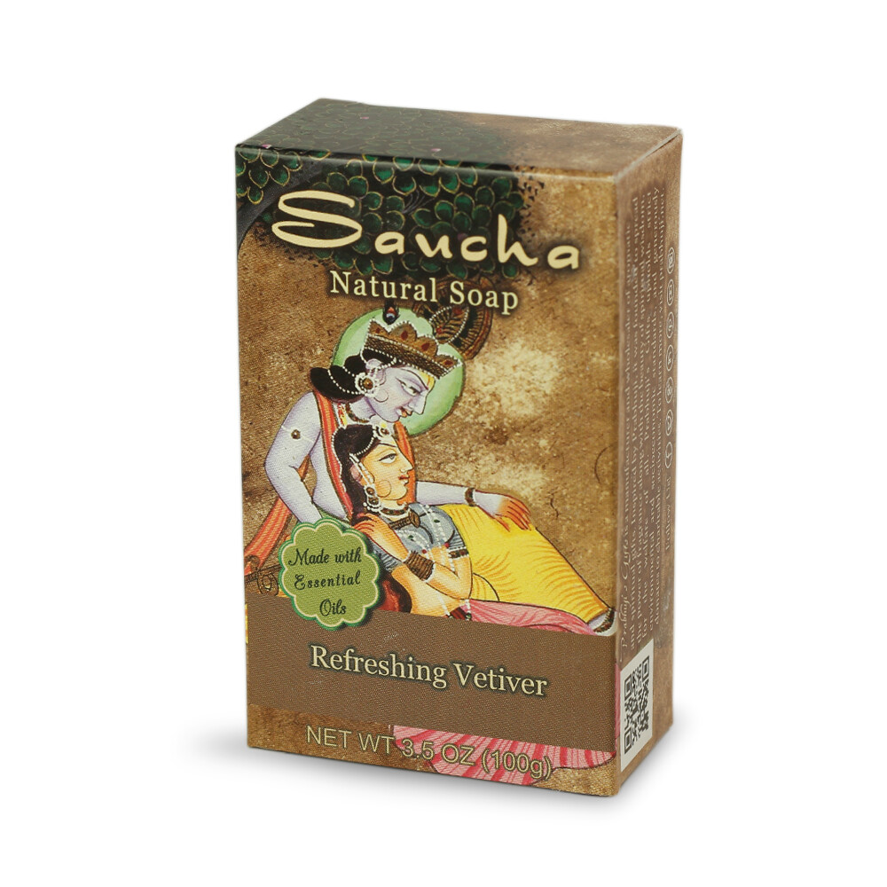 Soap Bar Saucha – Natural Refreshing Vetiver – 3.5 oz (100g)