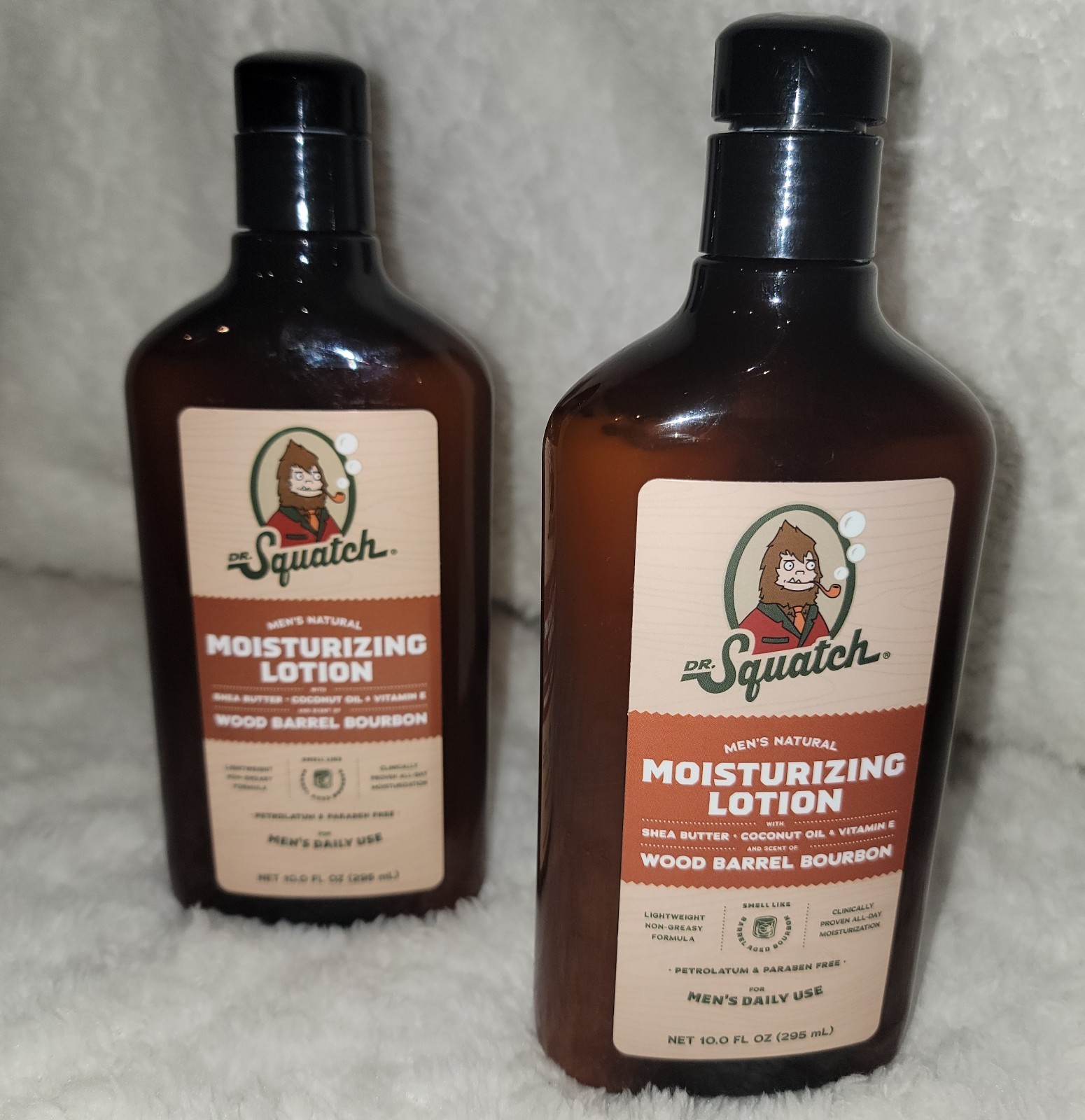 Dr Squatch Natural Moisturizing Hand & Body Lotion Wood Barrel Bourbon 10 oz