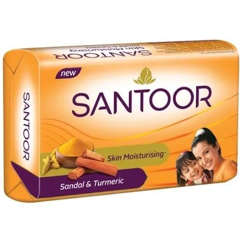 SANTOOR Soap Sandal & Turmeric 100g x 8